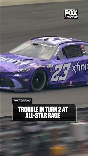Trouble in Turn 2 for Chastain, Wallace and Keselowski #NASCAR #ALLSTAR