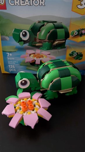 Turtle with a waterlily #lego build! #legobuilding #legofan #legofun #legocreation #legobuild