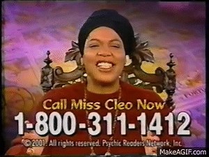 Miss Cleo Commercial - Call Me Now! on Make a GIF