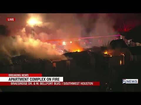LIVE: Massive Apartment Fire Burns In Southwest Houston