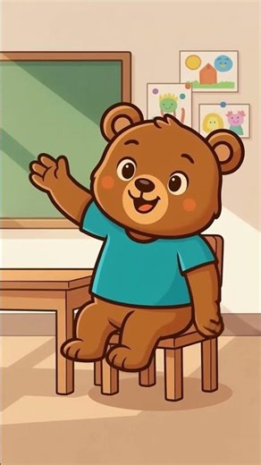 Learn Classroom Rules With Baby Bear 🖐️🧸 #classroomrules #nurseryrhymes #kidsshorts #shortsforkids