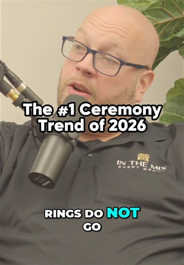 The #1 ceremony trend of 2026 is couples taping their rings under a guest’s chair and letting a random person bring them up during the ceremony. Bold or risky? #weddingtrends2026 #weddingplanningtips #ceremonyideas #modernwedding