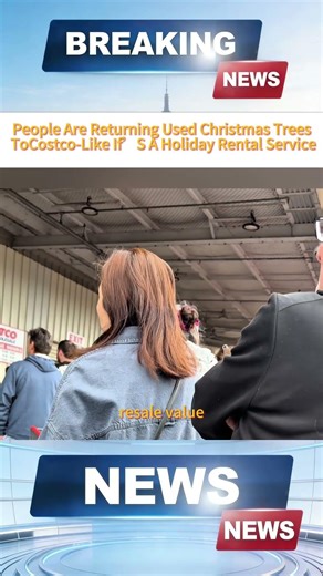 Shoppers return used Christmas trees to Costco like rental items.#news #breakingnews #foryou