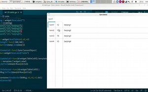 golang GUI框架fyne学习41：table表格控件