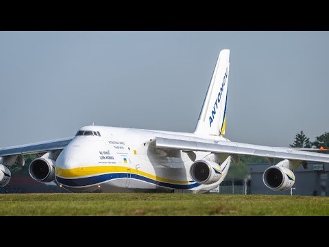 Massive Ukrainian Antonov 124-100M Departs after a 4-Min Engine Run-up on Runway | Pease ANGB (PSM)