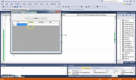 C# DataGridView Tutorial