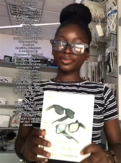 Ai Smart Glasses: 99,500 1: AI real-time translation 2: AI character recognition 3: Ai voice wake-up assistant 4: 8-megapixel camera 5: Anti shake 1080P high-definition video recording 6: Local 32GB storage memory(Not memory card) 7: Support recording and video recording functions 8: Built in AI firmware 9: Intelligent AI: Connected to leading AI models such as Doubao/Chat GPT/Deepseek 10: Audio note taking, photography, video recording, audio recording, Bluetooth calling, music, voice assistant