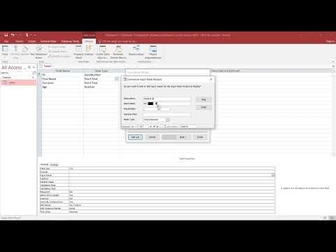 MS Access - Generating and using Input Masks