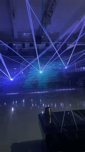Pro RGB 5×5W Laser Show System with Winch Lift – DMX512 Moving Beam Effects for Stage & Events #dj