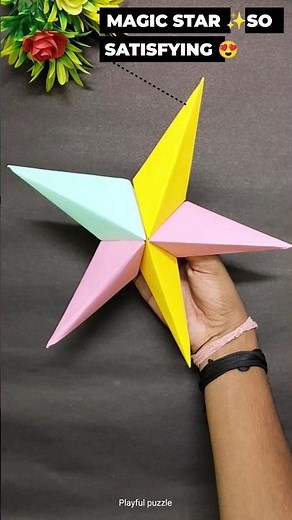 Amazing Magic Star Paper Toy 🌟 Easy Kids Craft #youtubeshorts #viral #cartoon #kidsvideo #kids #diy