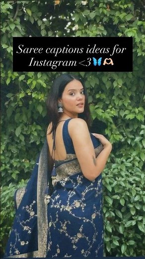 Captions for saree pic on Instagram ❤️🫶🏻🦋#caption #saree #instagram #trendingshorts #ytshorts