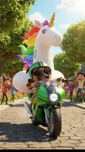 Jack and the Giant Rainbow Unicorn Float – A Colorful Summer Adventure