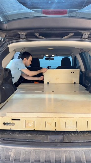 Subaru Outback basecamp system! Flat sleeping deck & organized cargo. Made in USA🇺🇸 #carcamping