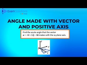 Angle between a 3d vector and the positive axis | ExamSolutions