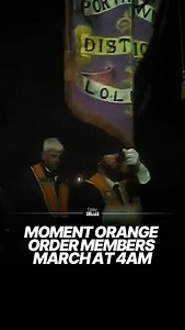 Moment Orange Order attempt parade before being stopped by police