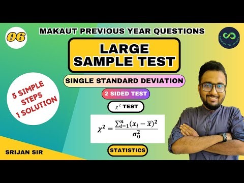 Large Sample test for Single Standard Deviation | Test of Significance | 2 Tailed Test | Statistics