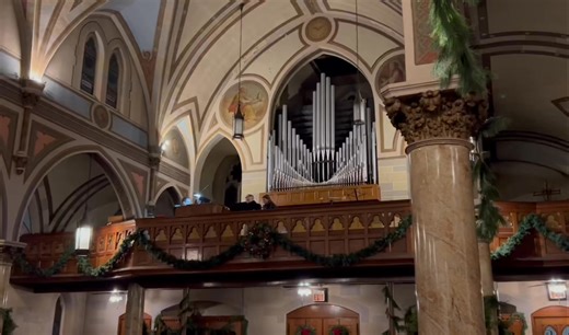 Rehearsing the Pastorale from Corelli’s Christmas concerto for a prelude to Midnight Mass at Sts. C&M. #Christmas #Midnight Mass #Corelli #Sts. Cyril & Methodius #ICKSP Saints Cyril and Methodius Oratory | Samuel A Schmitt