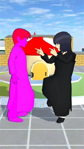 BLACK vs PINK_ Yuta Mio_s FUNNY Challenge🤣💖🖤 _shorts _sakuraschoolsimulator _viral _tiktok _funny