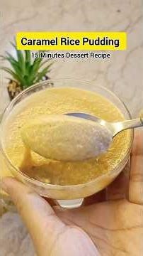 15-Minute Caramel Rice Pudding | Leftover Rice Dessert Recipe #shorts