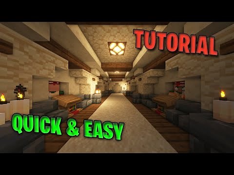 Minecraft underground SAND Villager Trading Hall - Tutorial