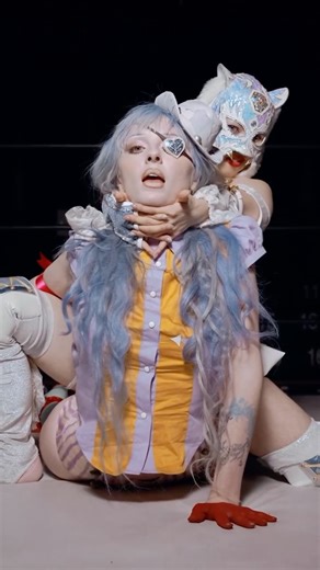 ashnikko on Instagram: "finally! a smoochie girl music video out now for your viewing pleasure!!!! baby bravado blue fights her inner smoochie girl (played by the icon @stardom_starlightkid ) to suppress the lover, to crush the feelings down! of course the smoochie girl is too powerful - love is the raw material of the universe