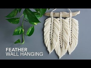 DIY Macrame Tutorial: 3 Feather Wall Hanging!