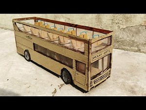 How to make Cardboard Rc Bus | Double decker Bus craft