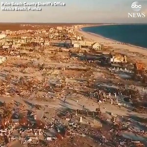 750K views · 5.7K reactions | New drone footage shows devastation in the seaside community of Mexico Beach, Florida after Hurricane Michael. The storm demolished nearly every Mexico Beach home and business in its path, including the police department. https://abcn.ws/2yG4ovw | ABC News | Facebook