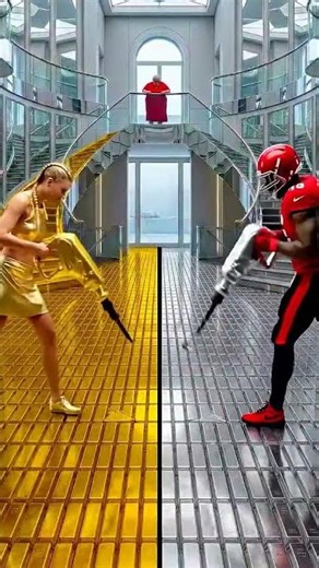 This Double Layered Floor is Incredible 🤯💗💛 Epoxy Luxury Gold Floor 😍 #epoxy #home #shorts