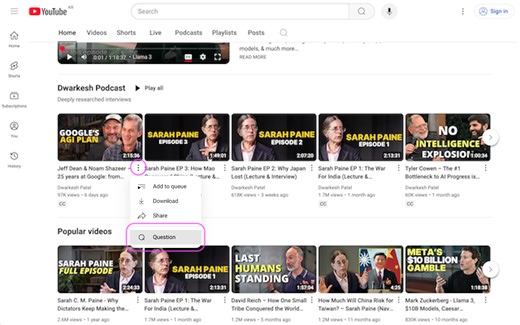 Welcome to Ask on YouTube