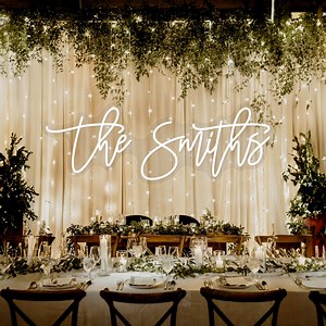 Custom Wedding Last Name Neon Sign, Wedding Family Name LED Neon Light Wedding Grass Wall Backdrop Decor Home Wall Decor, Gift for Newly - Etsy