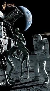 Astronaut Snaps at Alien Saboteur! #MoonColony #AlienEncounter #drama
