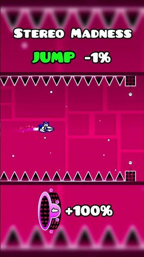 Stereo Madness Jump Speed Modifiers #geometrydash