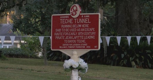 Pirate Jean Lafitte Bayou Teche Tunnel marker unveiled in New Iberia