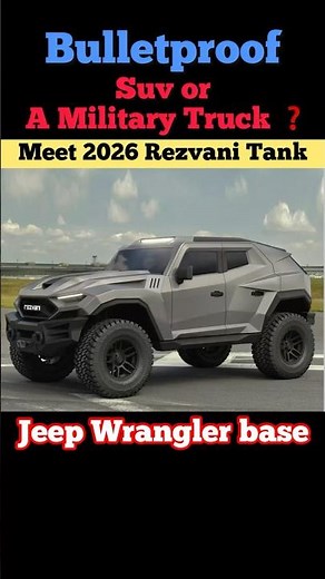 2026 Rezvani Tank: 1.5 crore 1000 HP Bulletproof SUV on Jeep Wrangler base #rezvani #jeep #wrangler