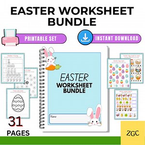 Easter Worksheet Bundle for Kids | Printable Easter Activities | Preschool Learn