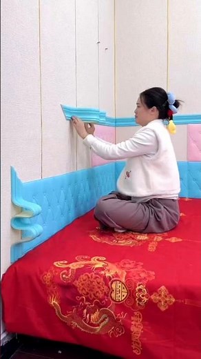 “Wall Decoration Sticky Sheet 🧩 | New Trending Room Makeover Idea 2025 | Easy Peel & Stick Design”