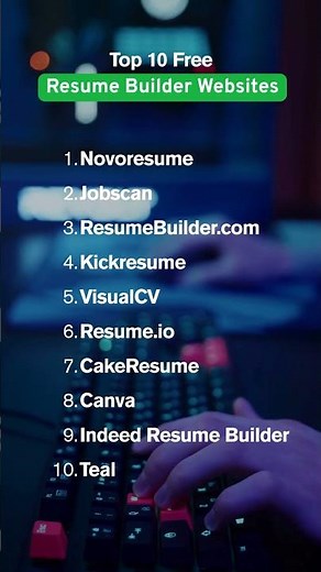 Top 10 Free Resume Builder Websites | Free ATS-Friendly Resume Builders for Freshers