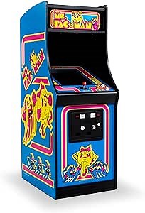 Quarter Arcades Official Ms. PAC-MAN 1/4 Sized Mini Arcade Cabinet by Numskull – Playable Replica Retro Arcade Game Machine – Micro Retro Console