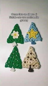 TUTORIAL ALBERO NATALE CON MATTONELLA GRANNY🎄Come fare un albero di Natale granny all'uncinetto