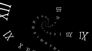 Download Time Travel Spiral Clock Animation Looped Background. Infinity Concept Of Time Travel 4K Resolution for free