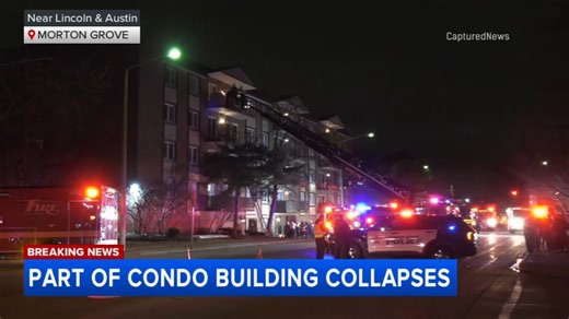 Residents evacuated, rescued from balconies after Morton Grove condo building partially collapses