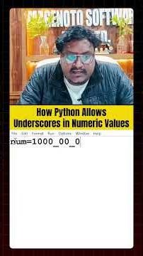 How Python Allows Underscores in Numeric Values🔥| Python Interview Question | Programming Classes