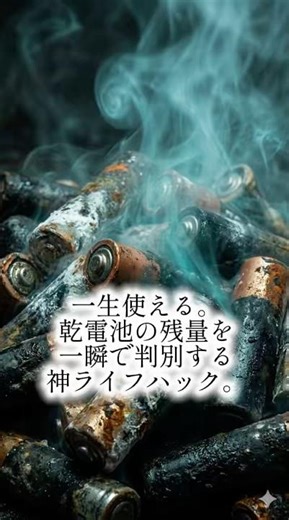 【神ワザ】落とすだけ！乾電池の寿命を一瞬で見抜く「9割が知らない」驚愕の判別術