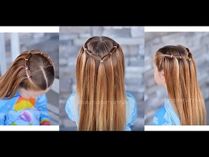 Simple Elastic Waterfall Tie Back Hairstyle