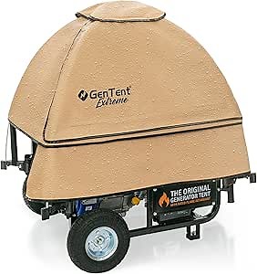 GenTent Generator Running Cover - Universal Kit (Extreme, Tan) - for Open Frame Portable Generators