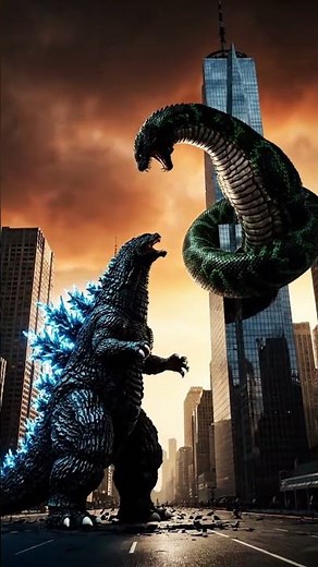 Epic Showdown Godzilla vs Titanoboa! #Godzilla #Monsterverse