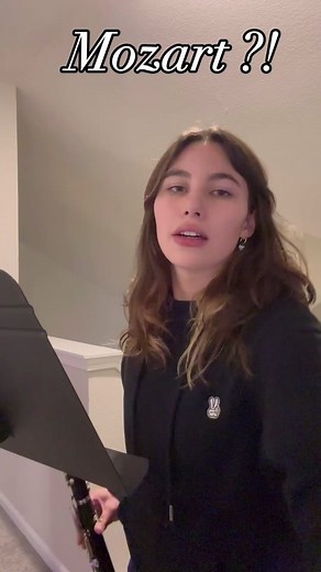 Mozart?! I find Mozart on the easier side of solos to learn, but hard to perfect. If that even makes sense. I enjoy learning this. It's lots of fun and pretty. I have been focusing on keeping my fingers close to the horn lately and have made a lot of progress so yay! I have not worked in dynamics lol. There's lots of stuff I need to work on to get this anywhere near what I want, but slow and steady wins the race 😎 #mozart #clarinetsolo #clarinet #clarinetist #clarinetplayer #clarinet #practice