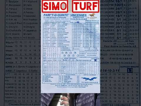 Programme Quinté+ (R1/C1) de Paris Vincennes 20/11/2025