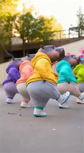 pygmy hippos dancing street dance.🦛 #hippo #cute #dance